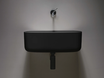 BOUNCE - Wall-mounted oval polyurethane washbasin by EVER Life Design - view 3
